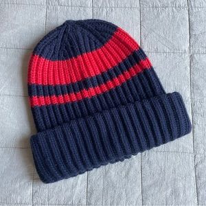 MR Goldilocks Beanie in Navy and Red O/S